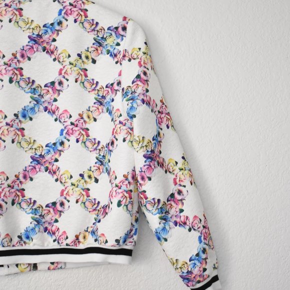 Lucca Couture Floral Bomber Jacket - Picture 13 of 16